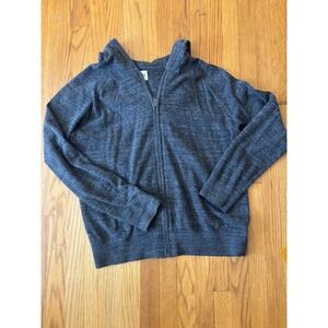 GAP Men Heather Charcoal Gray Full Zip Hooded Hoodie Sweatshirt XL